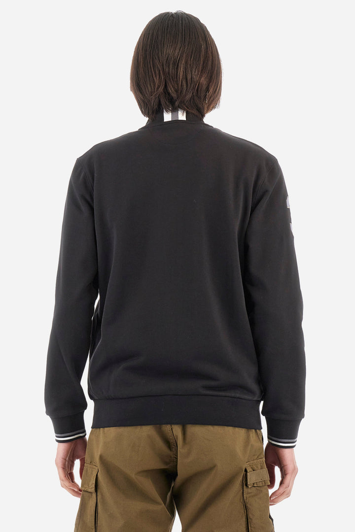 La Martina Regular Fit Sweatshirts in Cotton -  YMF300-FP568- Concorde Fashion#color_black-09999