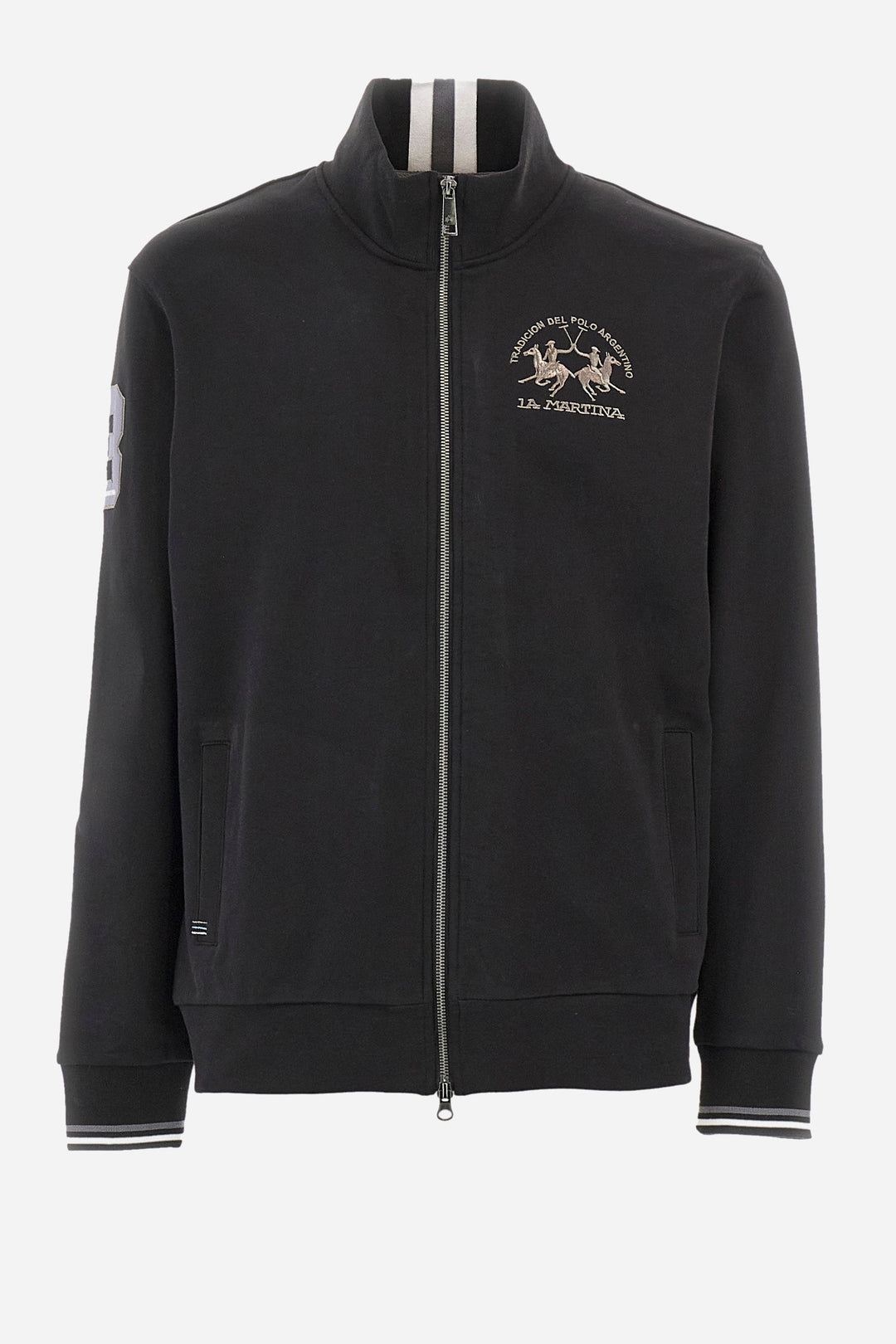 La Martina Regular Fit Sweatshirts in Cotton -  YMF300-FP568- Concorde Fashion#color_black-09999