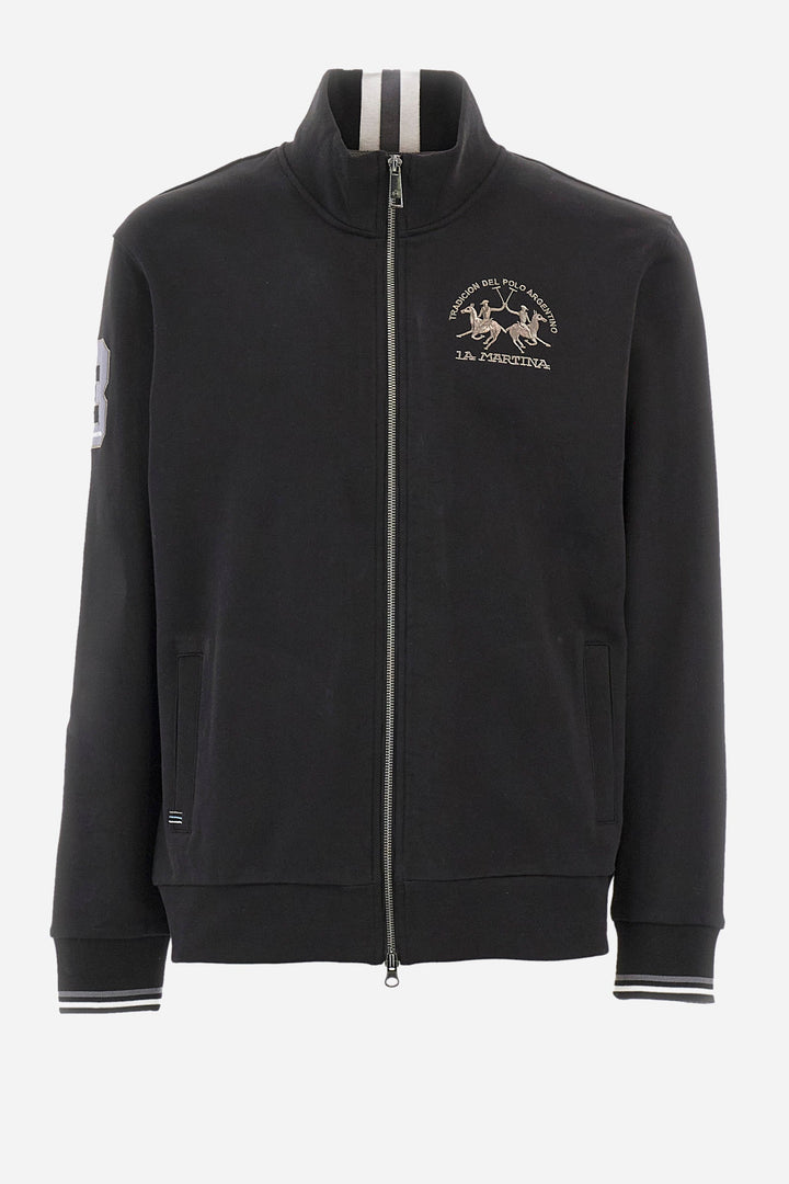 La Martina Regular Fit Sweatshirts in Cotton -  YMF300-FP568- Concorde Fashion#color_black-09999