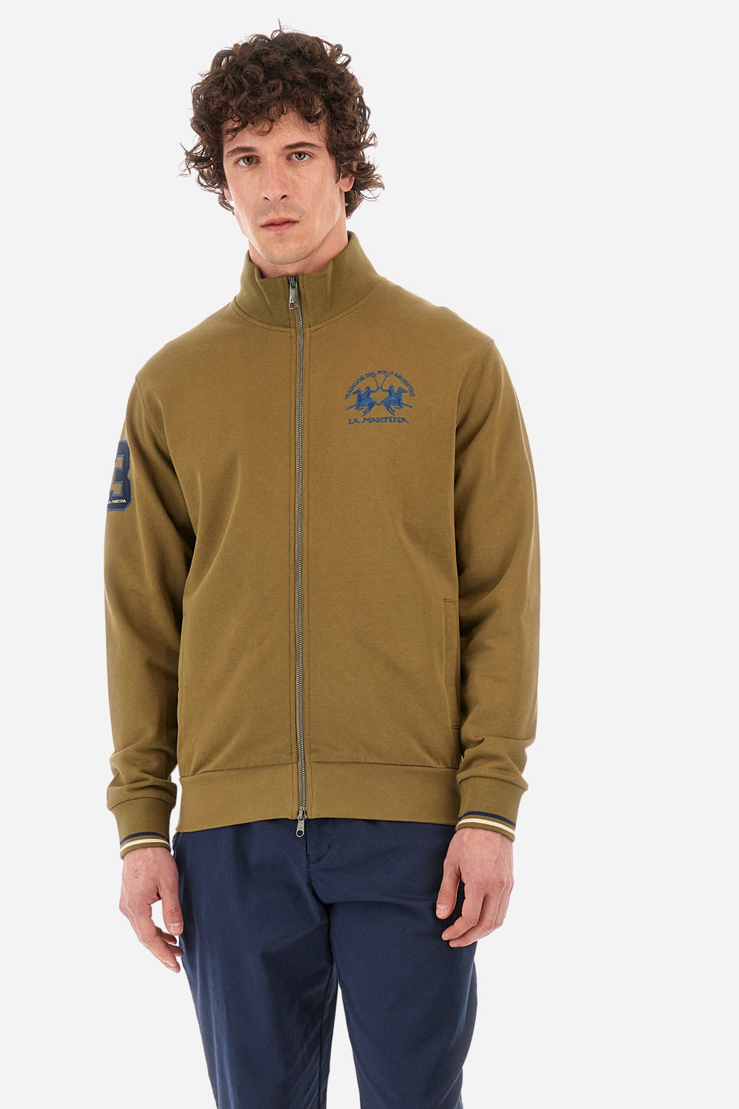 La Martina Regular Fit Sweatshirts in Cotton -  YMF300-FP568- Concorde Fashion#color_green-03197