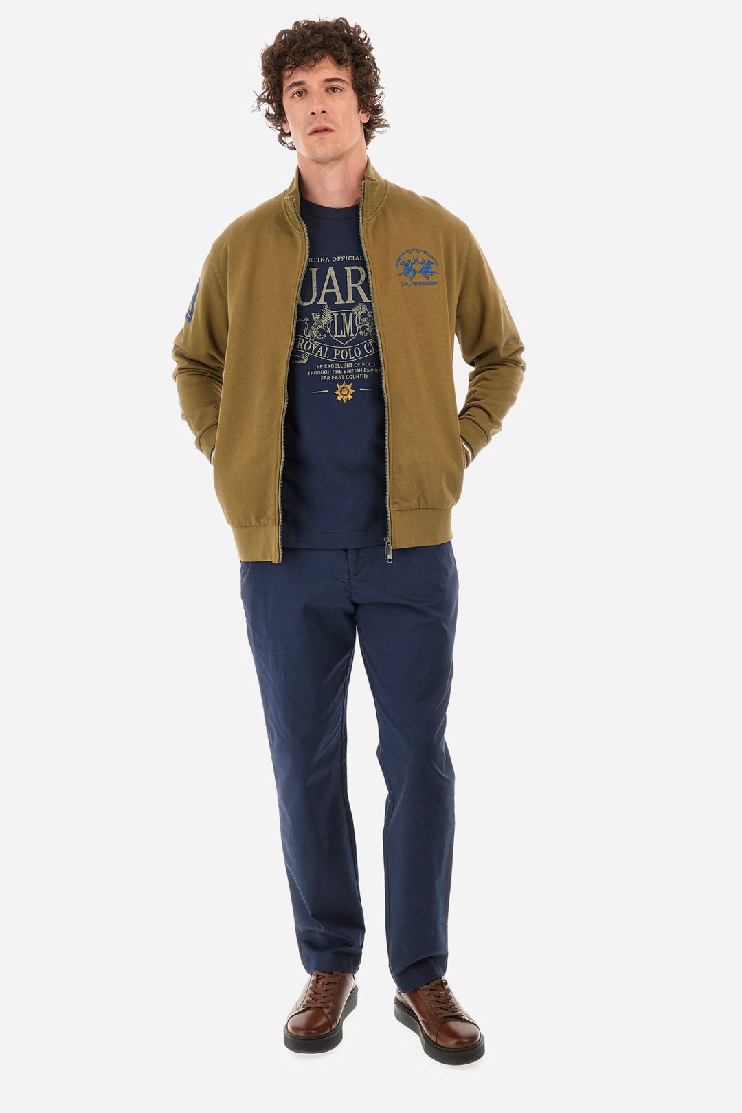 La Martina Regular Fit Sweatshirts in Cotton -  YMF300-FP568- Concorde Fashion#color_green-03197