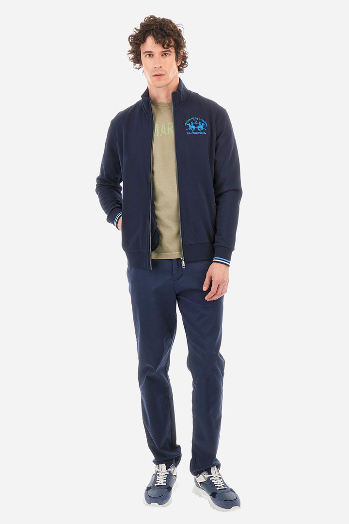 La Martina Regular Fit Sweatshirts in Cotton -  YMF300-FP568- Concorde Fashion#color_navy-07017
