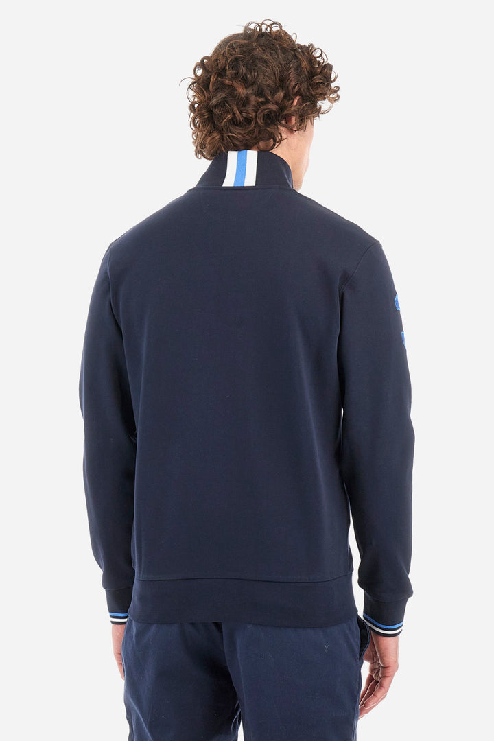 La Martina Regular Fit Sweatshirts in Cotton -  YMF300-FP568- Concorde Fashion#color_navy-07017