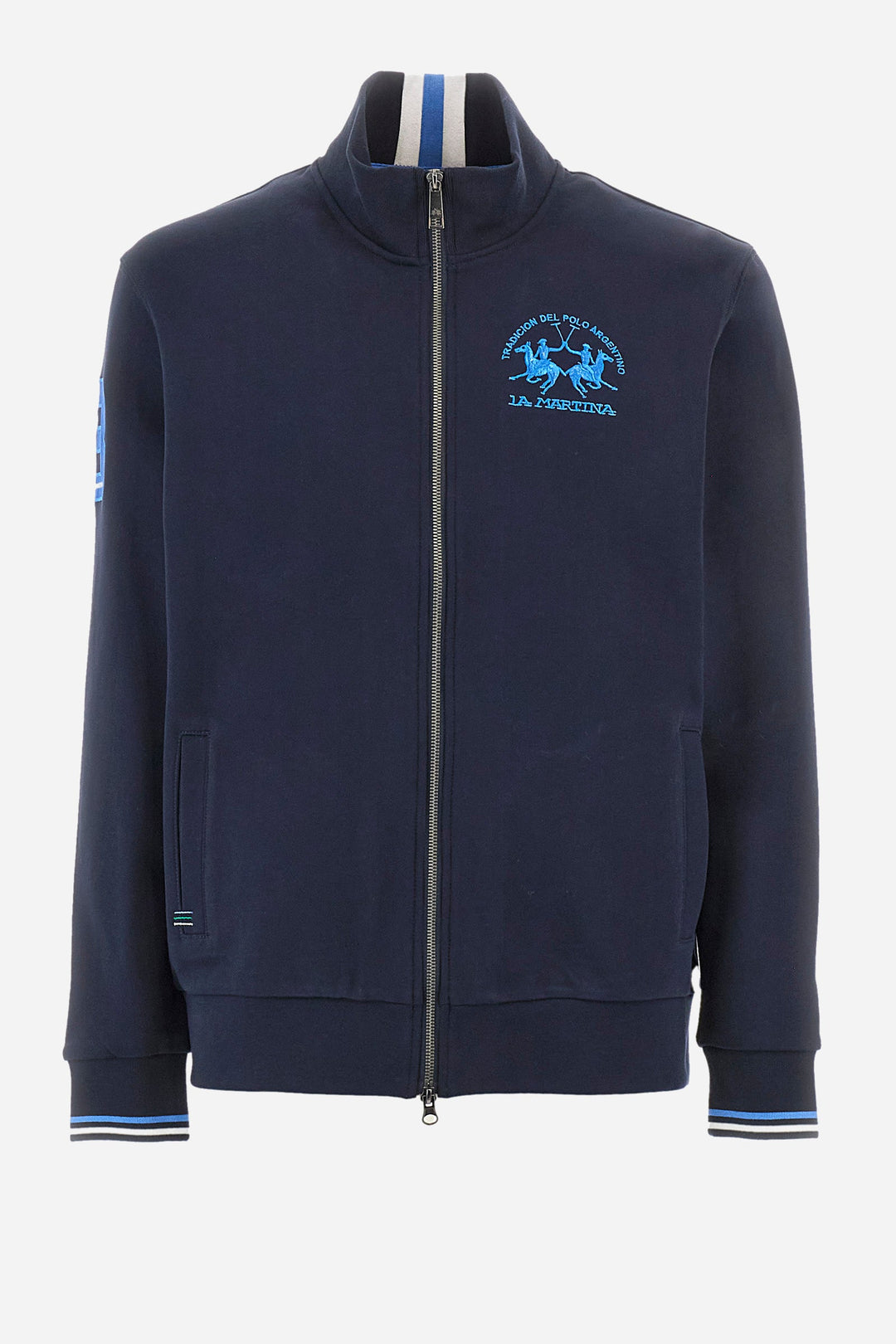 La Martina Regular Fit Sweatshirts in Cotton -  YMF300-FP568- Concorde Fashion#color_navy-07017