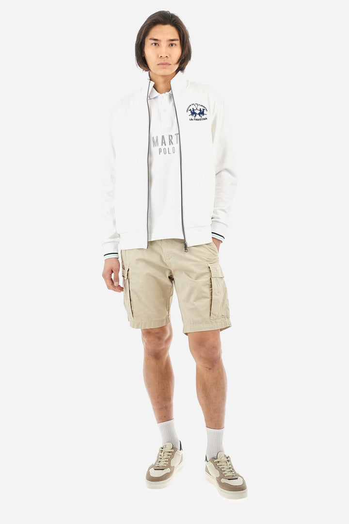 La Martina Regular Fit Sweatshirts in Cotton -  YMF300-FP568- Concorde Fashion#color_white-00001