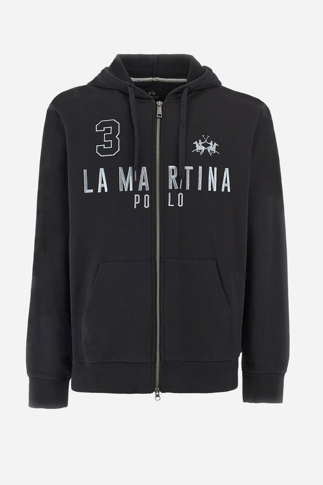 La Martina Regular Fit Hoodies in Cotton -  YMF305-FP568- Concorde Fashion#color_black-09999