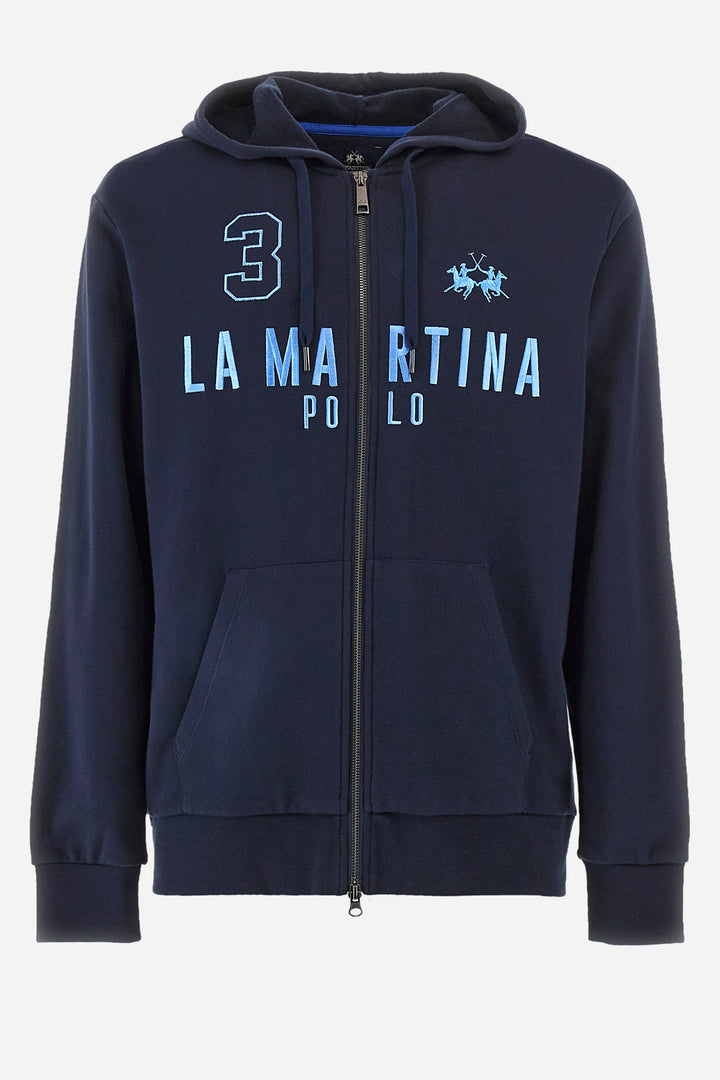 La Martina Regular Fit Hoodies in Cotton -  YMF305-FP568- Concorde Fashion#color_navy-07017