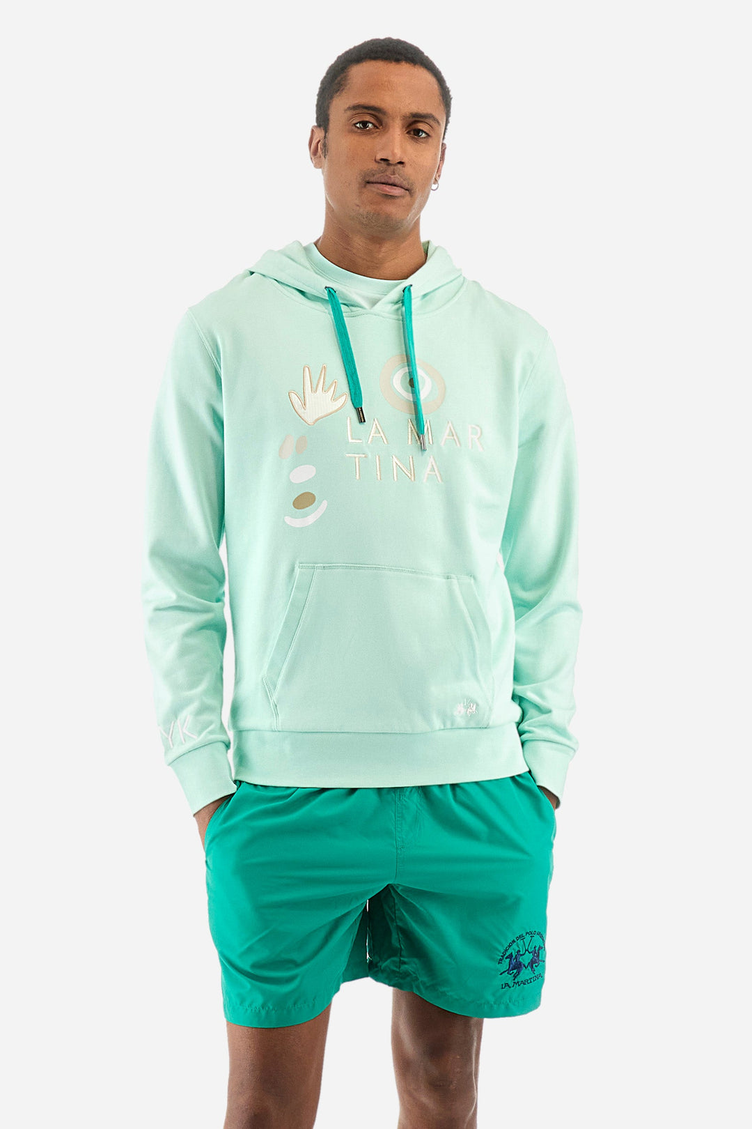 La Martina Regular Fit Hoodies in Cotton -  YMF309-FP568- Concorde Fashion#color_green-07163