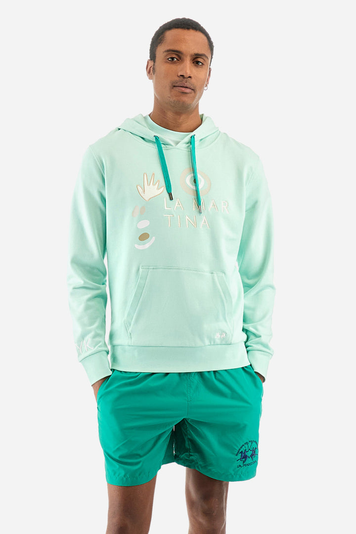 La Martina Regular Fit Hoodies in Cotton -  YMF309-FP568- Concorde Fashion#color_green-07163
