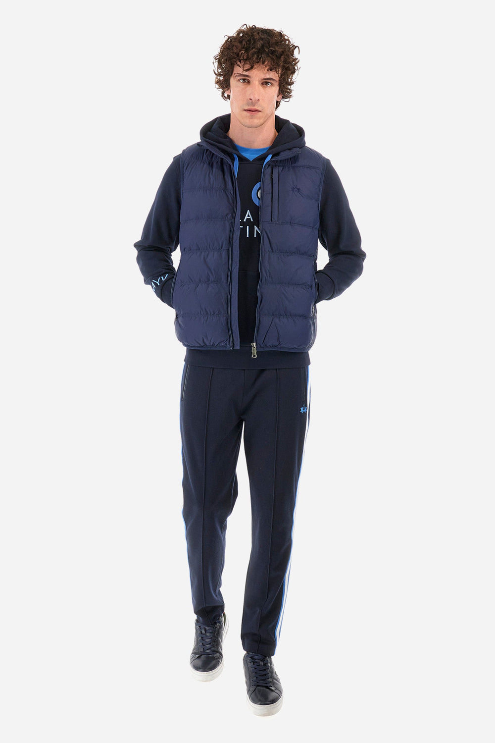 La Martina Regular Fit Hoodies in Cotton -  YMF309-FP568- Concorde Fashion#color_navy-07017