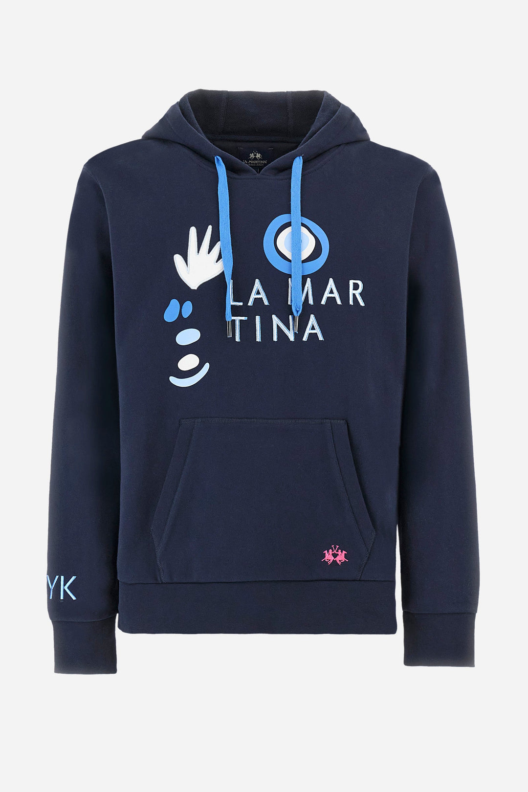 La Martina Regular Fit Hoodies in Cotton -  YMF309-FP568- Concorde Fashion#color_navy-07017