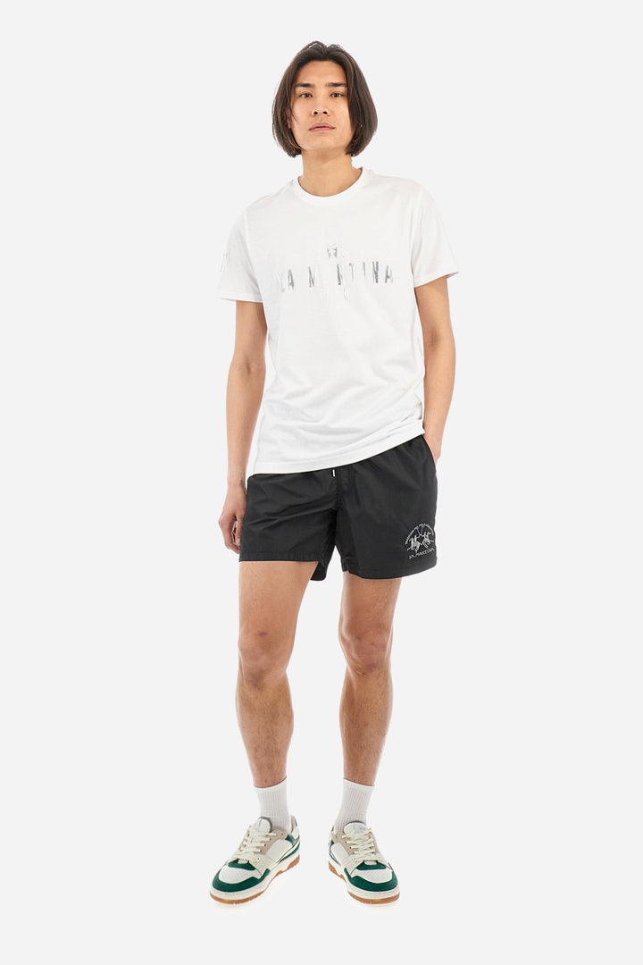 La Martina Regular Fit Shorts in Polyester -  YMM001-PA023- Concorde Fashion#color_black-09999