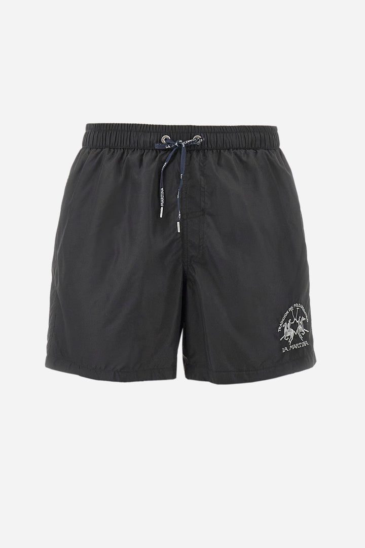 La Martina Regular Fit Shorts in Polyester -  YMM001-PA023- Concorde Fashion#color_black-09999