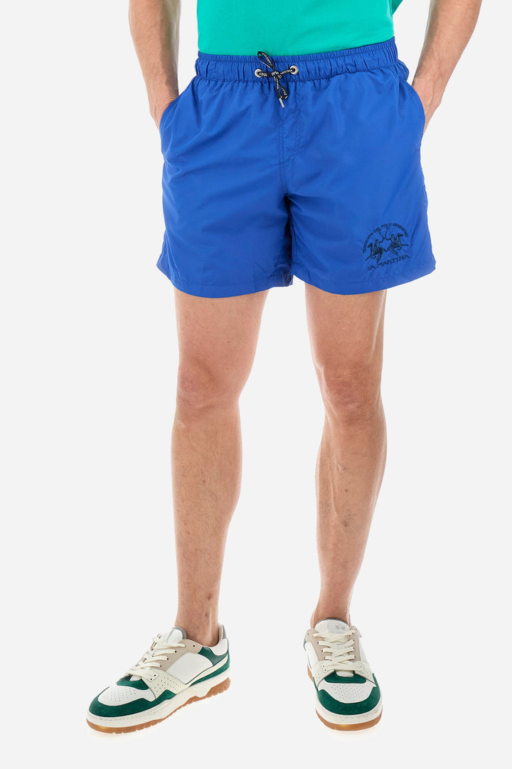 La Martina Regular Fit Shorts in Polyester -  YMM001-PA023- Concorde Fashion#color_blue-07073