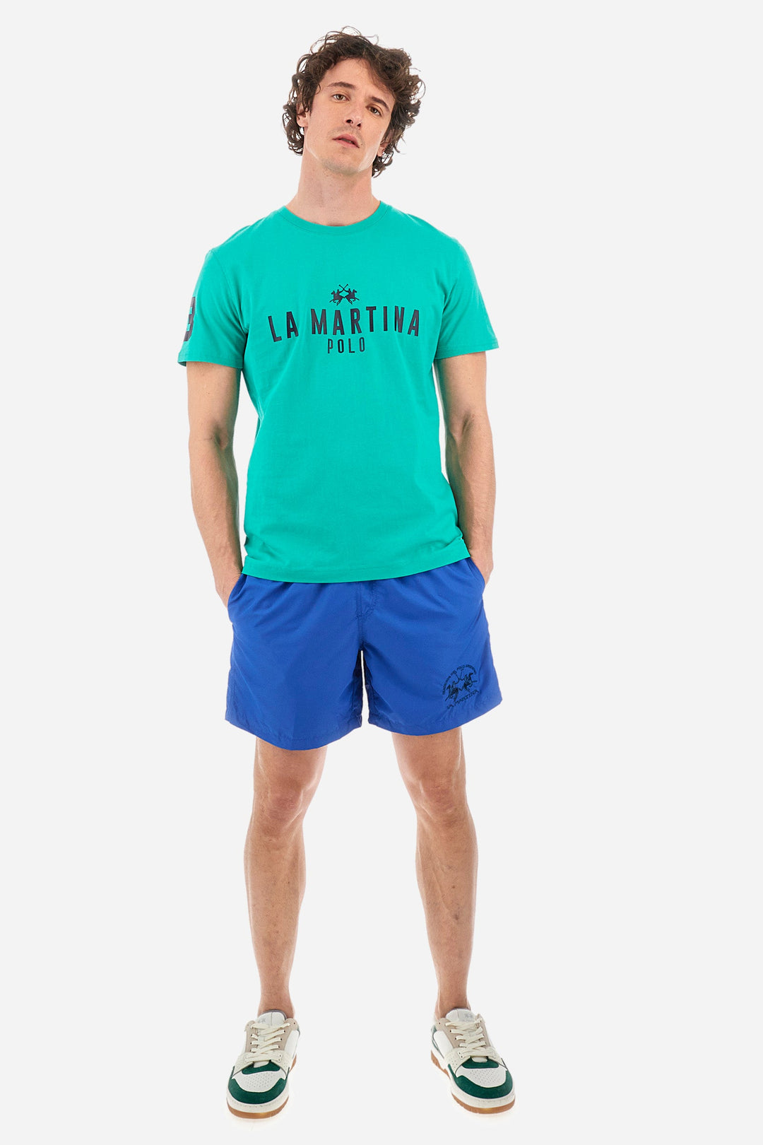 La Martina Regular Fit Shorts in Polyester -  YMM001-PA023- Concorde Fashion#color_blue-07073