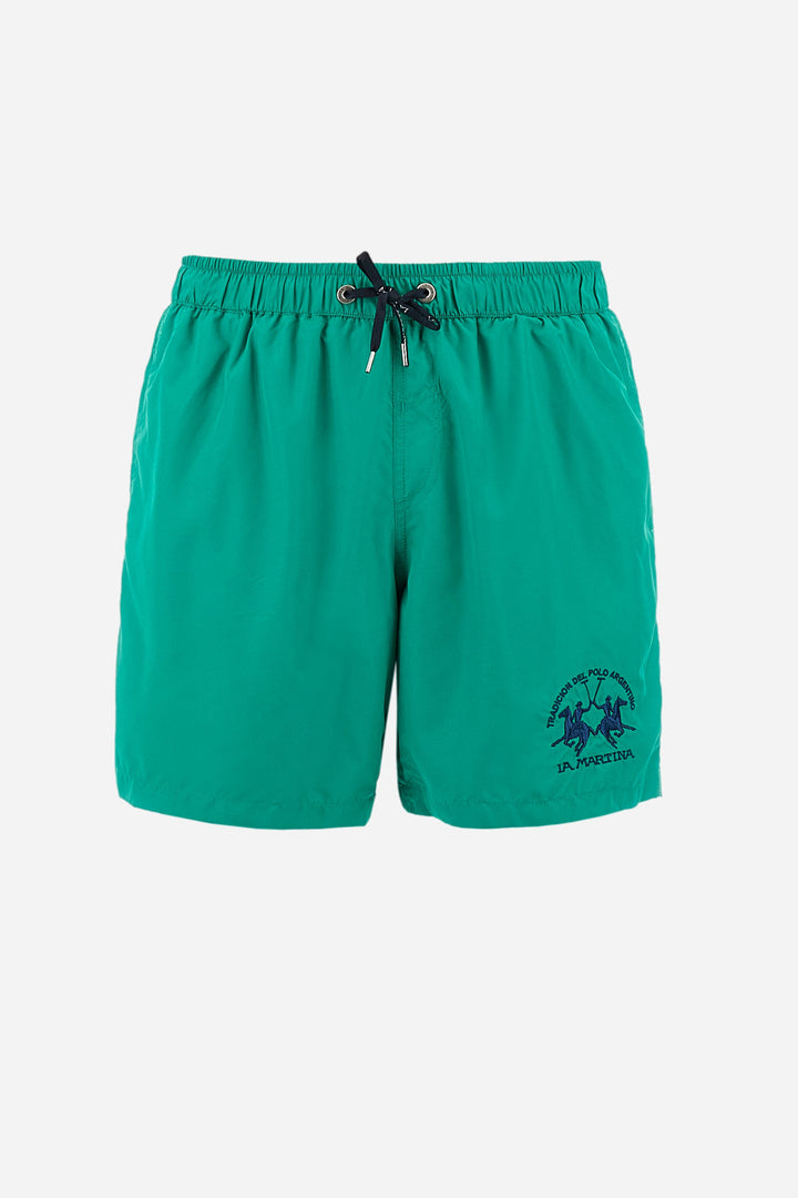 La Martina Regular Fit Shorts in Polyester -  YMM001-PA023- Concorde Fashion#color_green-03123