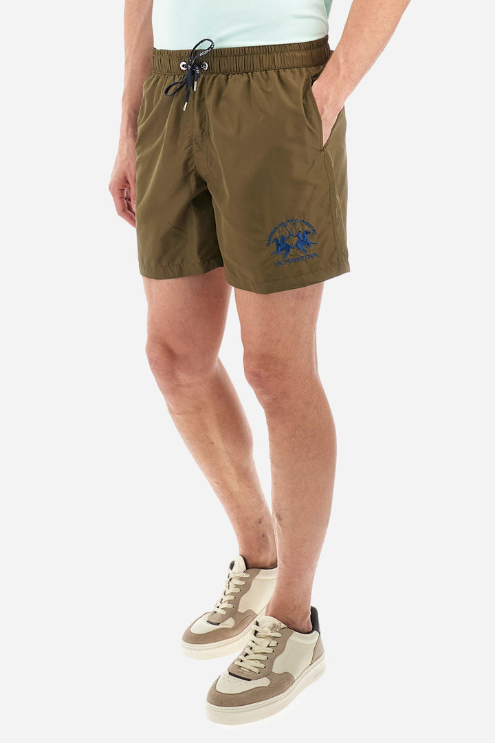 La Martina Regular Fit Shorts in Polyester -  YMM001-PA023- Concorde Fashion#color_green-03197