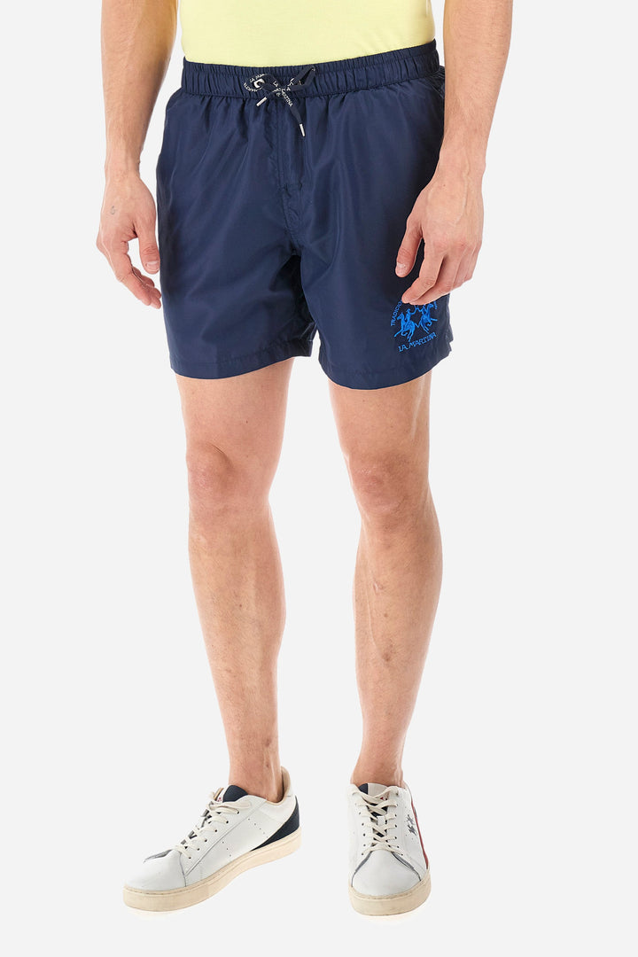 La Martina Regular Fit Shorts in Polyester -  YMM001-PA023- Concorde Fashion#color_navy-07017
