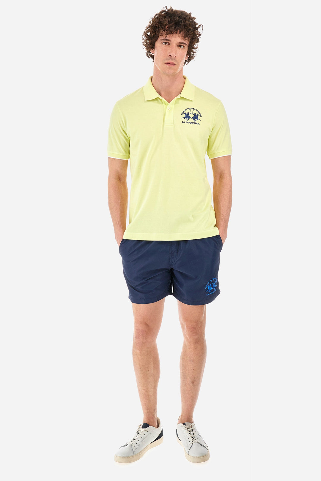 La Martina Regular Fit Shorts in Polyester -  YMM001-PA023- Concorde Fashion#color_navy-07017