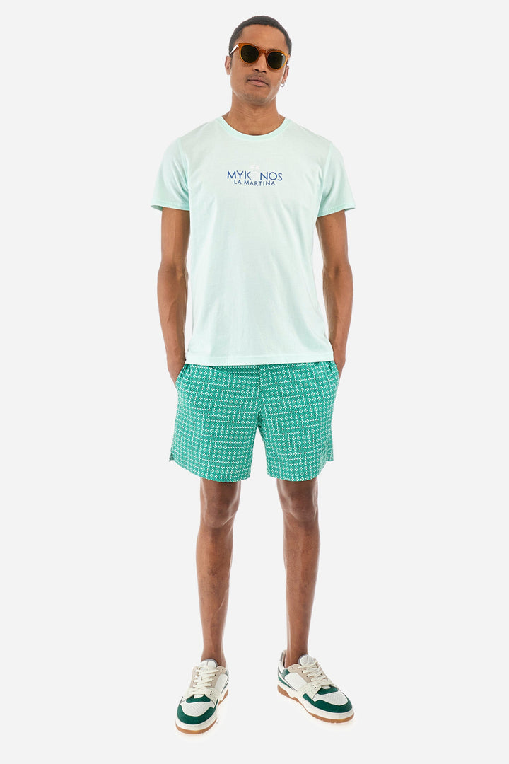 La Martina Regular Fit Shorts in Polyester -  YMM003-PL035- Concorde Fashion#color_green-f3200