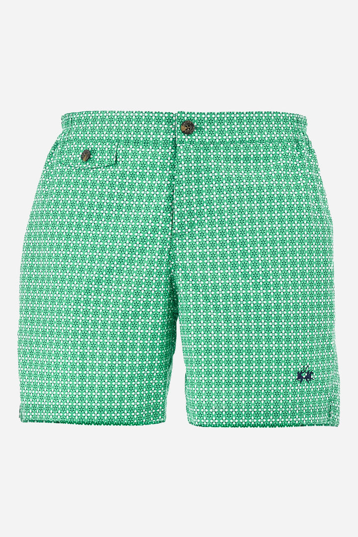 La Martina Regular Fit Shorts in Polyester -  YMM003-PL035- Concorde Fashion#color_green-f3200