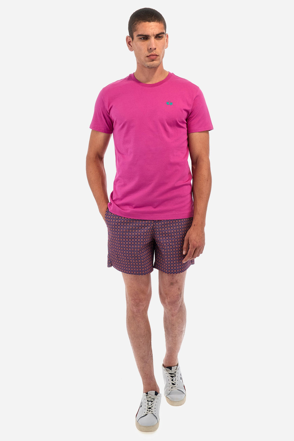 La Martina Regular Fit Shorts in Polyester -  YMM003-PL035- Concorde Fashion#color_purple-f5240