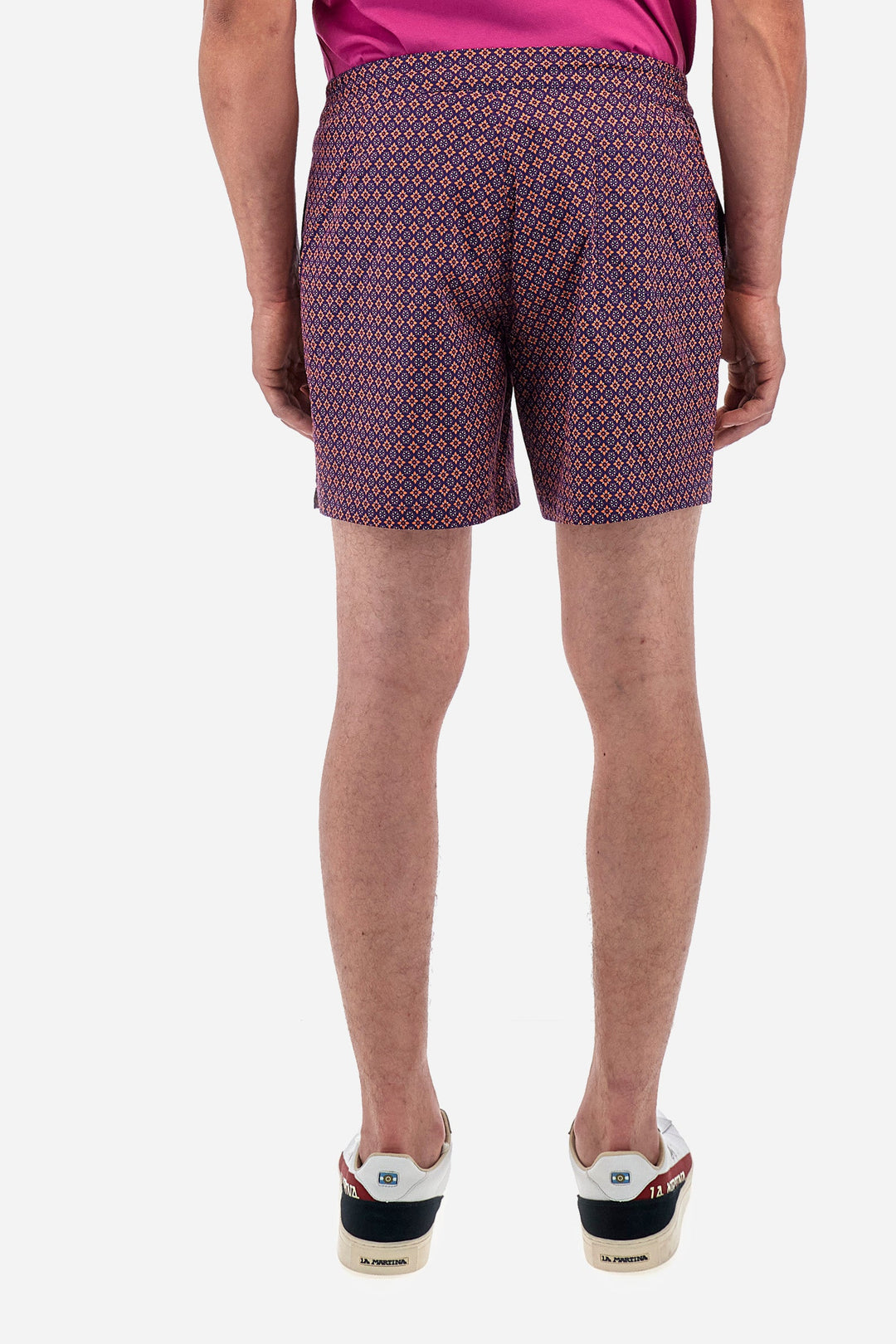 La Martina Regular Fit Shorts in Polyester -  YMM003-PL035- Concorde Fashion#color_purple-f5240