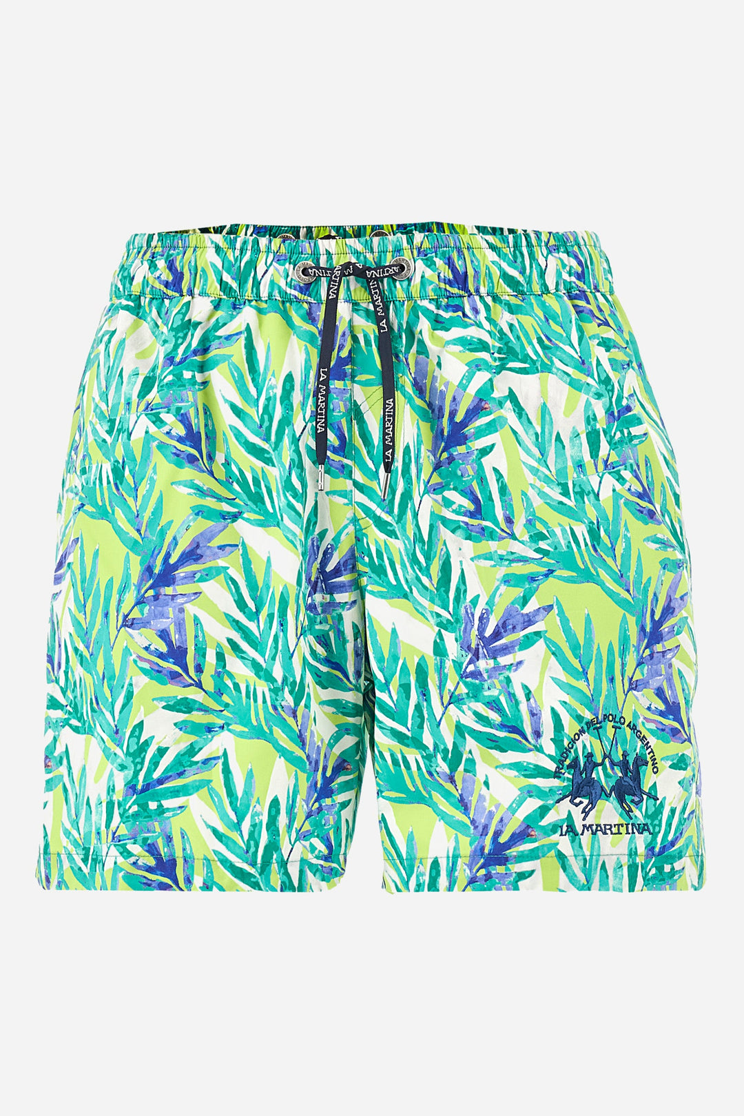 La Martina Regular Fit Shorts in Polyester -  YMM004-PL035- Concorde Fashion#color_green-f7424