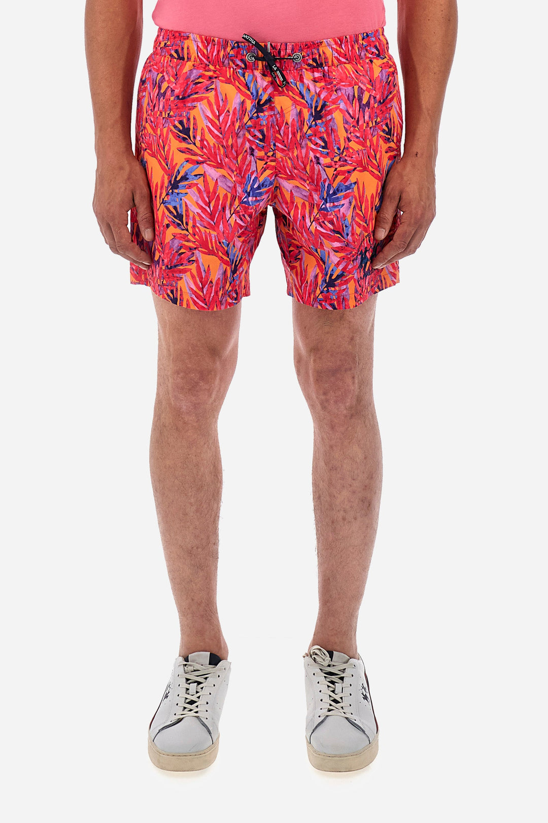 La Martina Regular Fit Shorts in Polyester -  YMM004-PL035- Concorde Fashion#color_pink-f5242