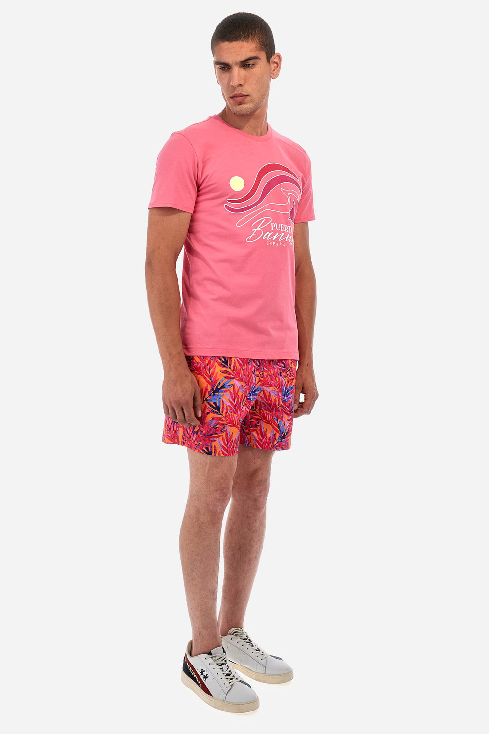 La Martina Regular Fit Shorts in Polyester -  YMM004-PL035- Concorde Fashion#color_pink-f5242
