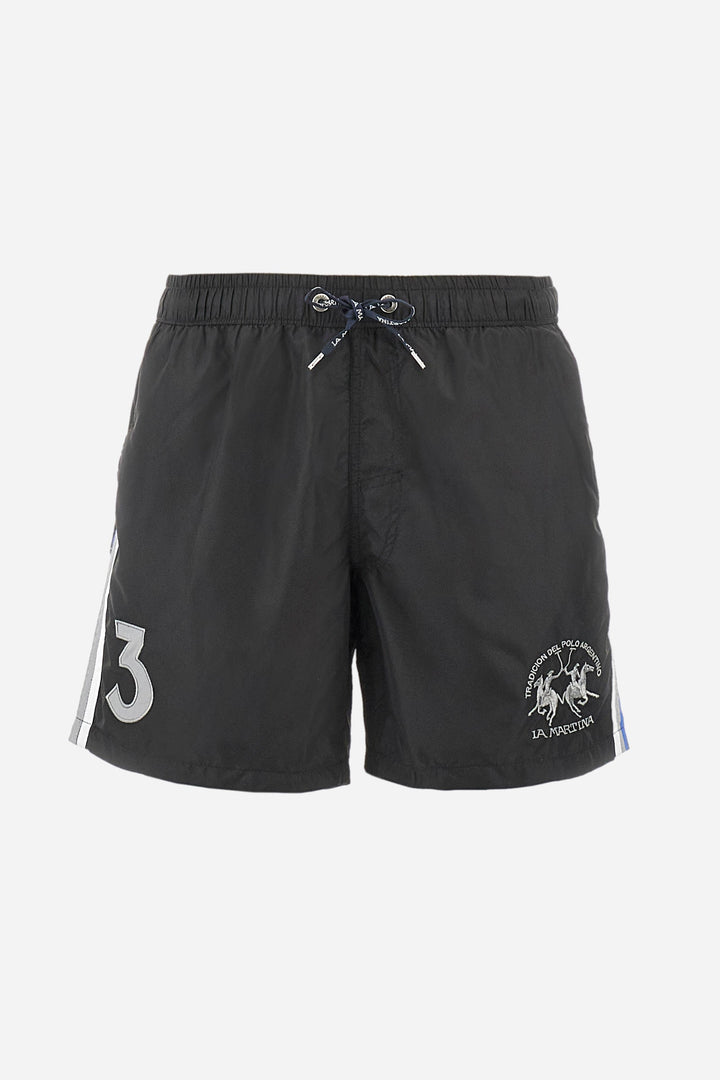 La Martina Regular Fit Shorts in Polyester -  YMM301-PA023- Concorde Fashion#color_black-09999