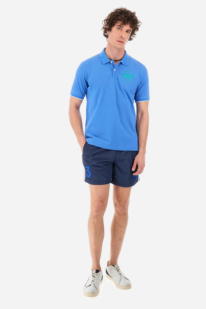 La Martina Regular Fit Shorts in Polyester -  YMM301-PA023- Concorde Fashion#color_navy-07017