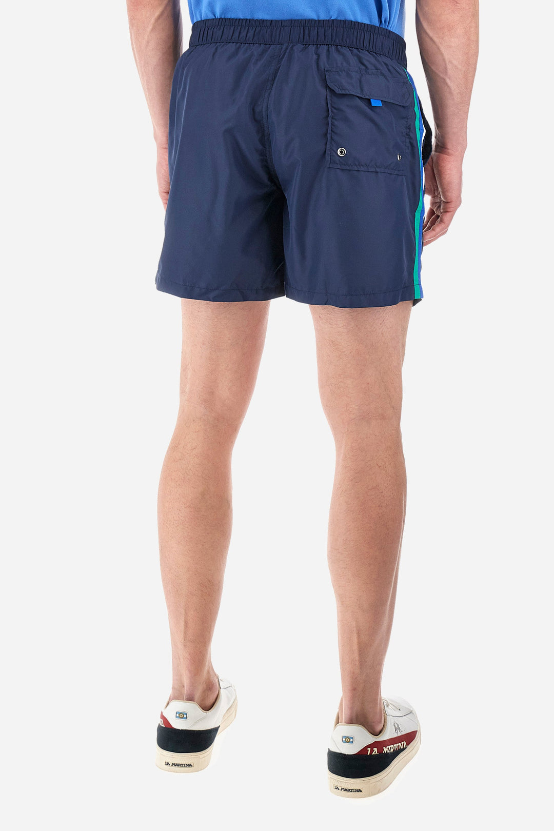 La Martina Regular Fit Shorts in Polyester -  YMM301-PA023- Concorde Fashion#color_navy-07017
