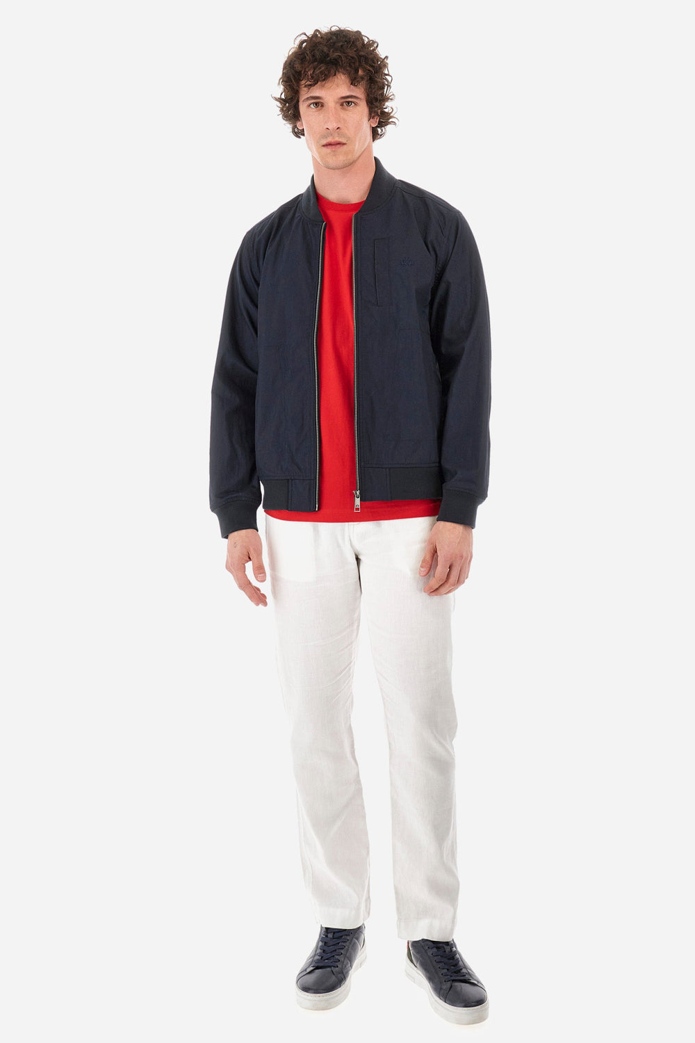 La Martina Regular Fit Sweatshirts in Cotton Mix -  YMO002-TW269- Concorde Fashion#color_navy-07017