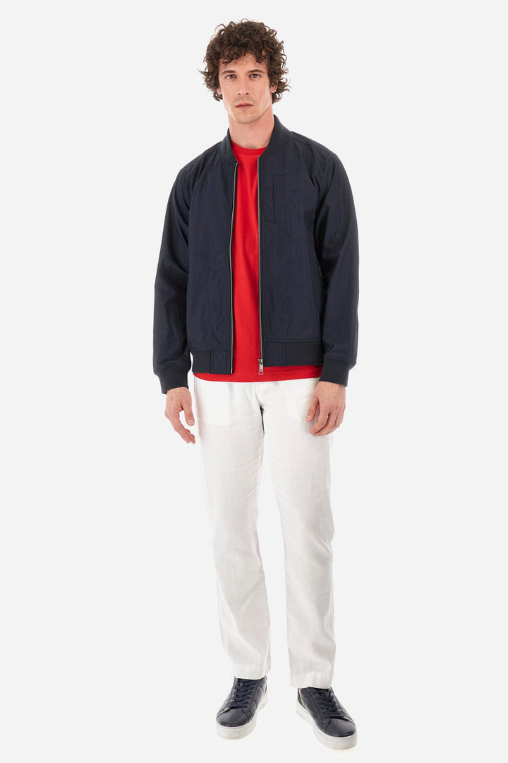 La Martina Regular Fit Sweatshirts in Cotton Mix -  YMO002-TW269- Concorde Fashion#color_navy-07017