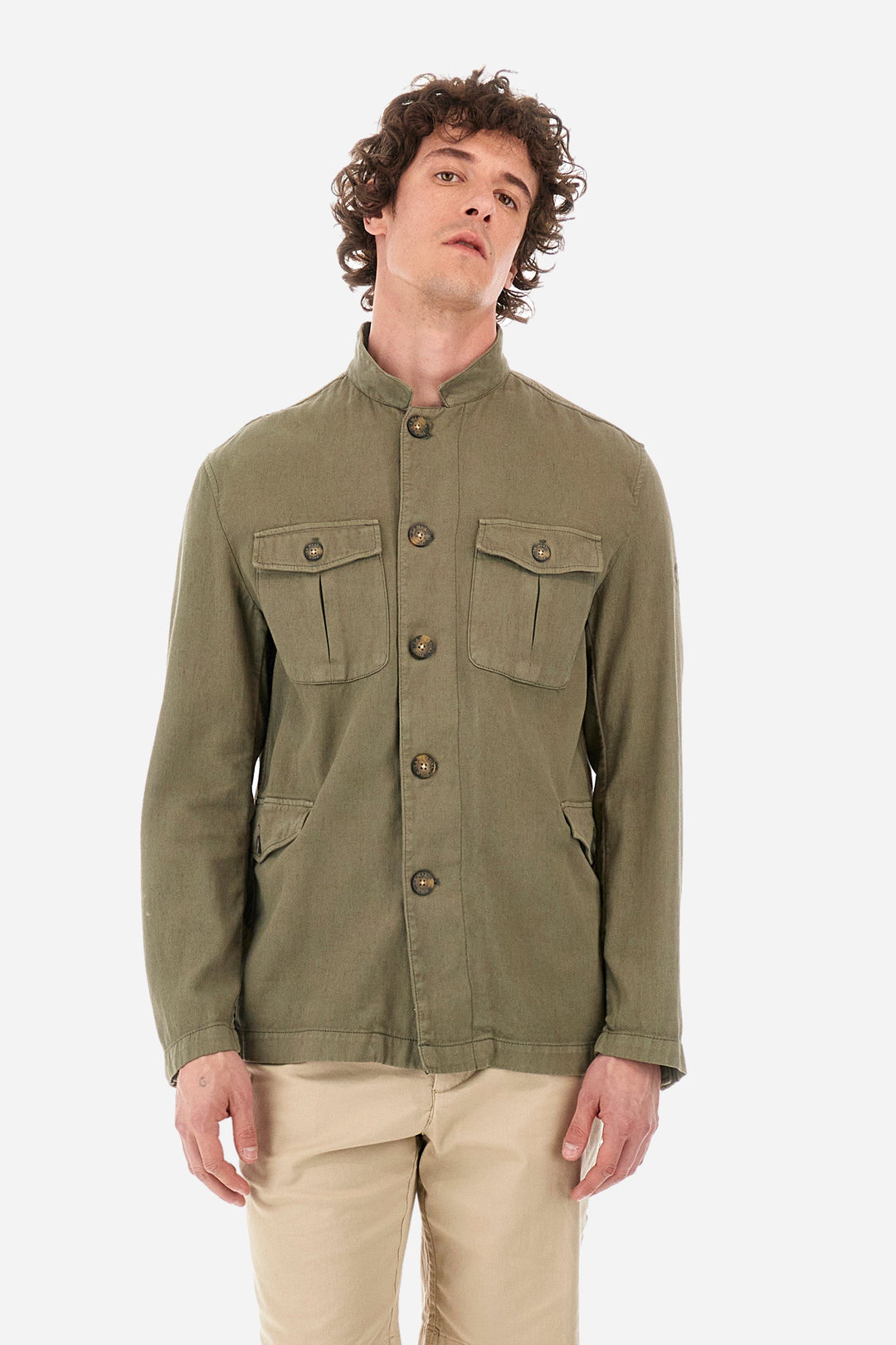 La Martina Regular Fit Casual Jackets in Cotton Mix -  YMO018-TW520- Concorde Fashion#color_grey-03034