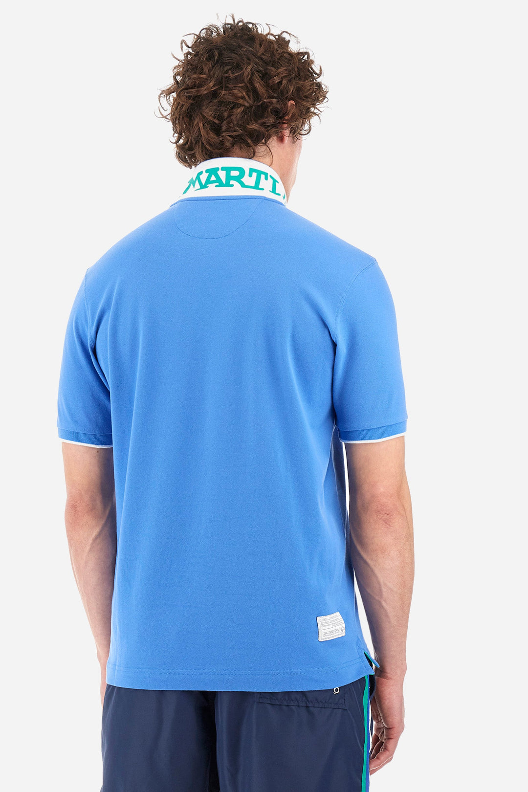 La Martina Regular Fit Polos in Cotton Mix -  YMP001-PK001- Concorde Fashion#color_blue-07205