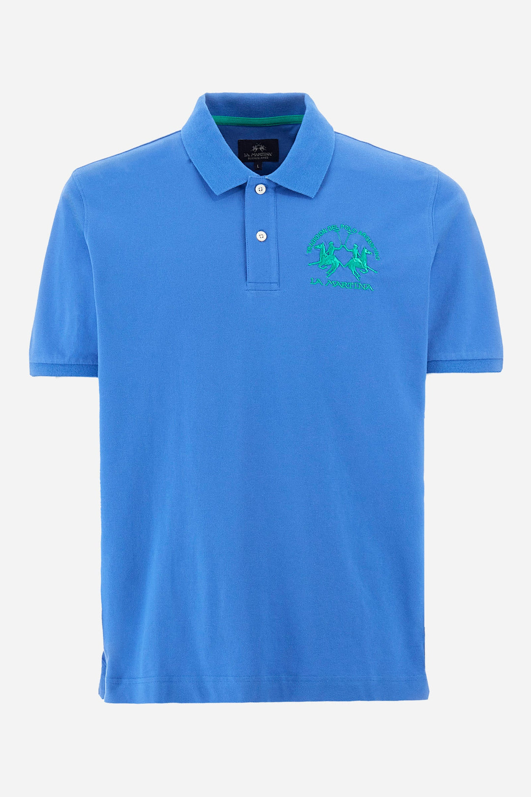 La Martina Regular Fit Polos in Cotton Mix -  YMP001-PK001- Concorde Fashion#color_blue-07205