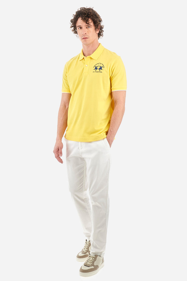 La Martina Regular Fit Polos in Cotton Mix -  YMP001-PK001- Concorde Fashion#color_gold-02101