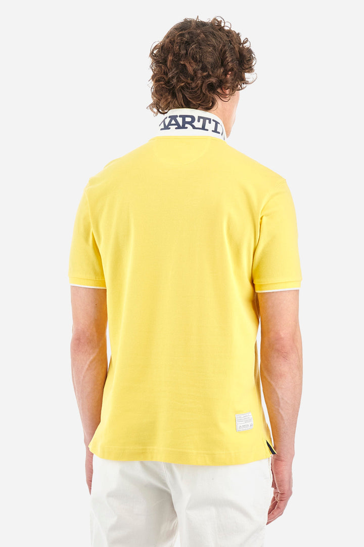 La Martina Regular Fit Polos in Cotton Mix -  YMP001-PK001- Concorde Fashion#color_gold-02101