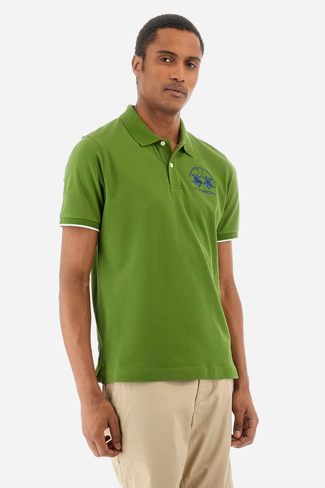 La Martina Regular Fit Polos in Cotton Mix -  YMP001-PK001- Concorde Fashion#color_green-03117
