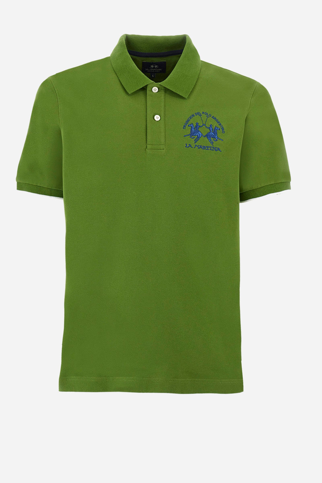 La Martina Regular Fit Polos in Cotton Mix -  YMP001-PK001- Concorde Fashion#color_green-03117
