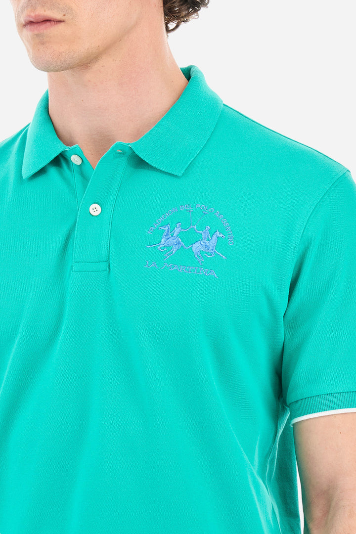 La Martina Regular Fit Polos in Cotton Mix -  YMP001-PK001- Concorde Fashion#color_green-03123