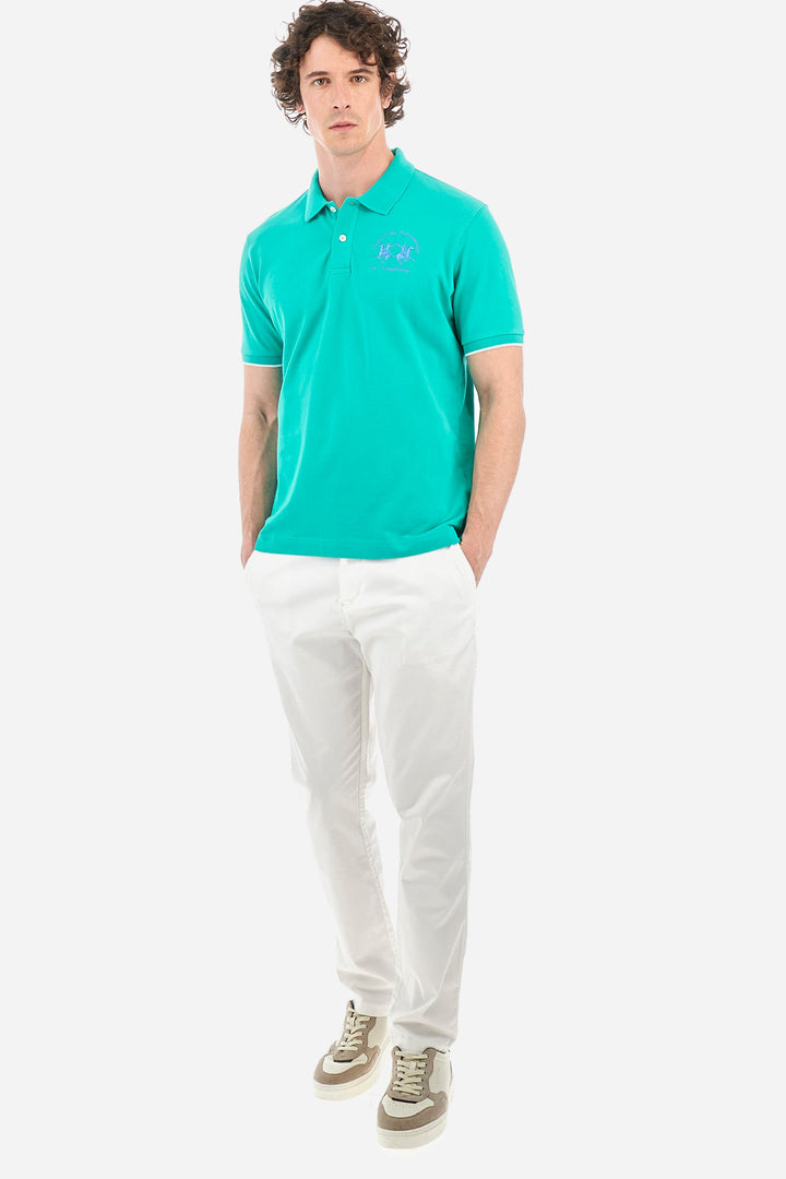 La Martina Regular Fit Polos in Cotton Mix -  YMP001-PK001- Concorde Fashion#color_green-03123