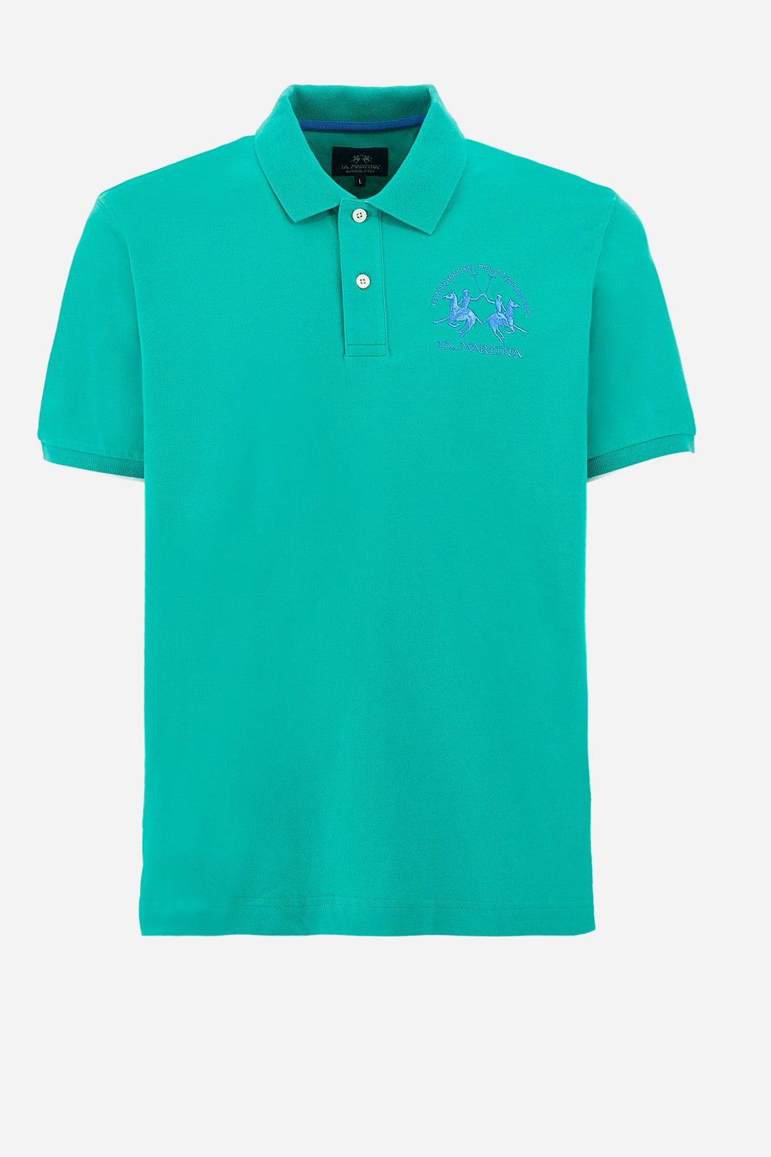 La Martina Regular Fit Polos in Cotton Mix -  YMP001-PK001- Concorde Fashion#color_green-03123