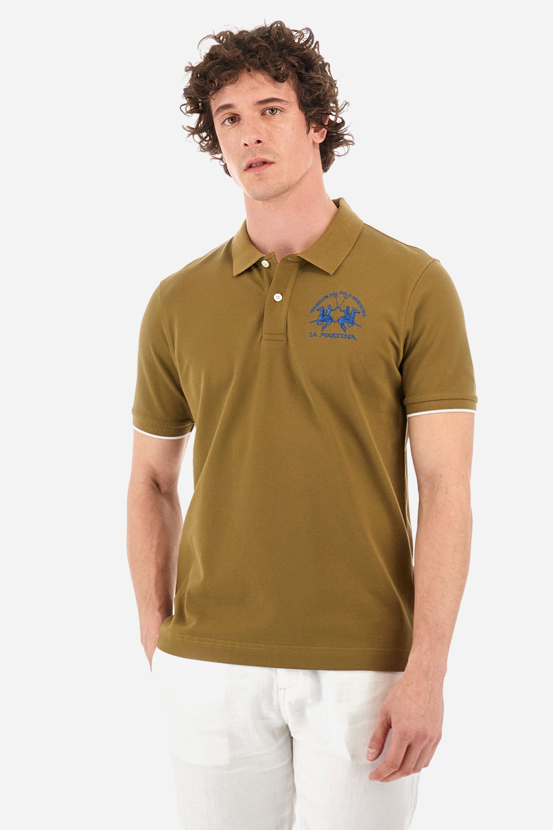 La Martina Regular Fit Polos in Cotton Mix -  YMP001-PK001- Concorde Fashion#color_green-03197