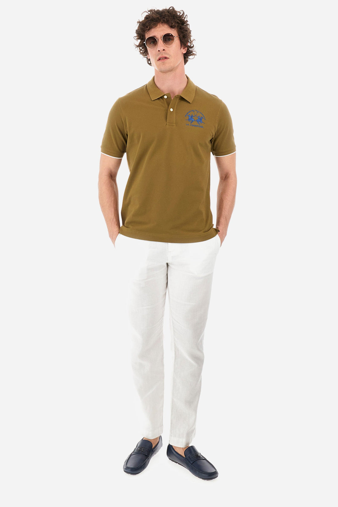 La Martina Regular Fit Polos in Cotton Mix -  YMP001-PK001- Concorde Fashion#color_green-03197