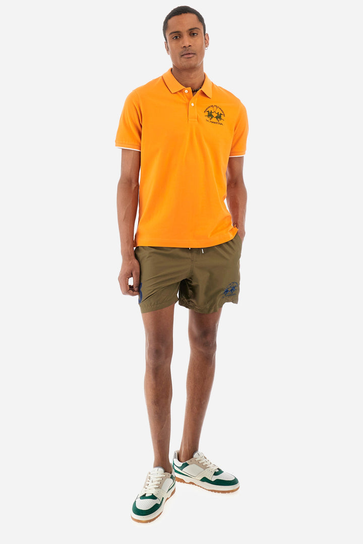 La Martina Regular Fit Polos in Cotton Mix -  YMP001-PK001- Concorde Fashion#color_orange-02163