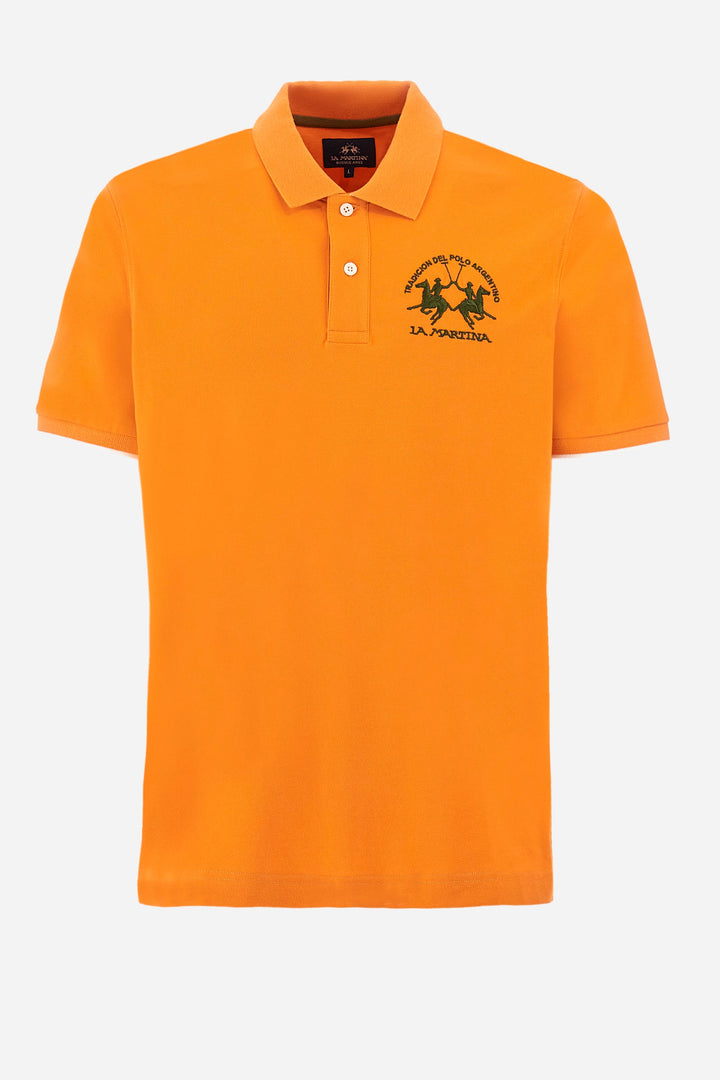 La Martina Regular Fit Polos in Cotton Mix -  YMP001-PK001- Concorde Fashion#color_orange-02163