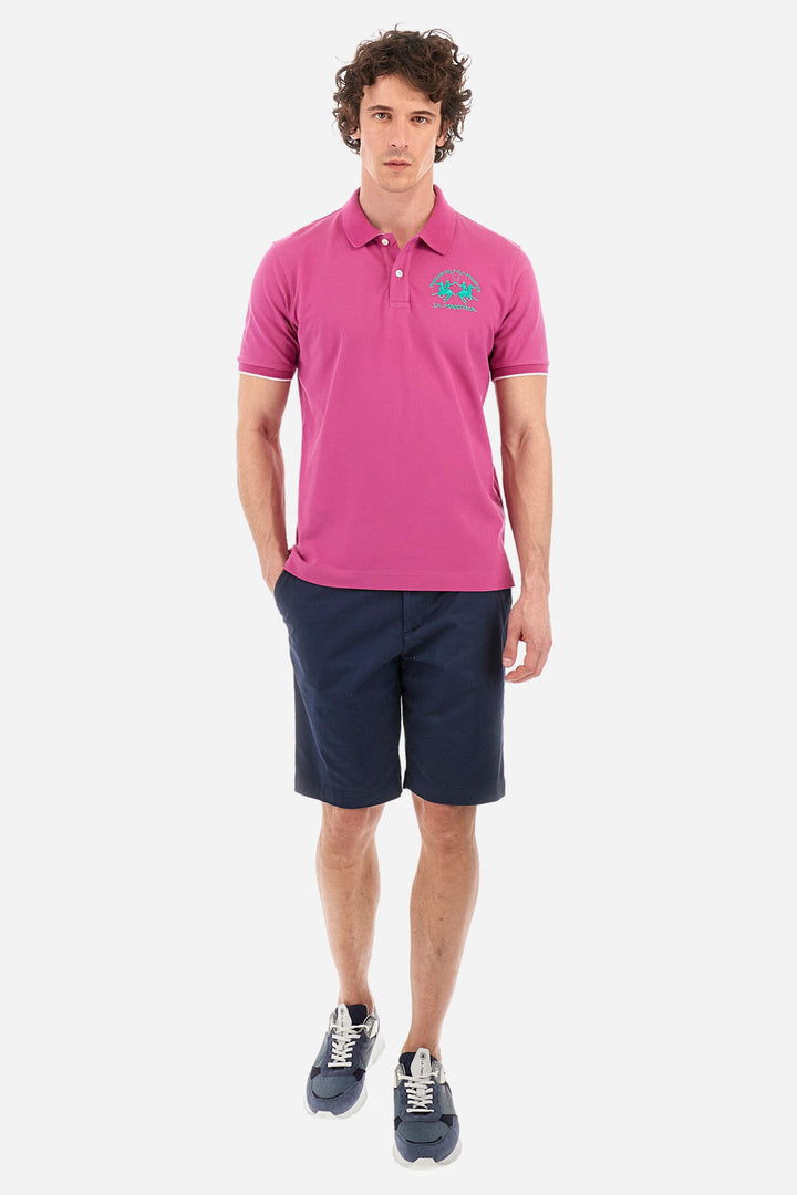La Martina Regular Fit Polos in Cotton Mix -  YMP001-PK001- Concorde Fashion#color_purple-05248